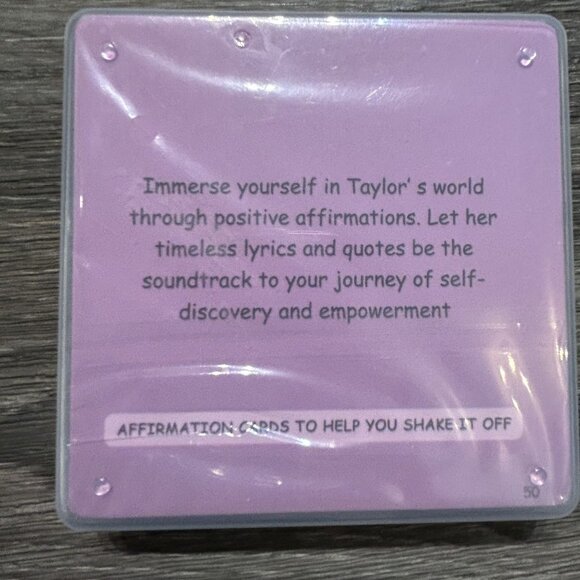Taylor Swift Cosmetic Make Up Bag Positive Affirmations Card Set NEW Showgirl - Picture 4 of 6